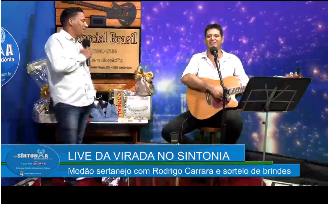 LIVE DA VIRADA NO SINTONIA: Modão sertanejo com Rodrigo Carrara e sorteio de brindes