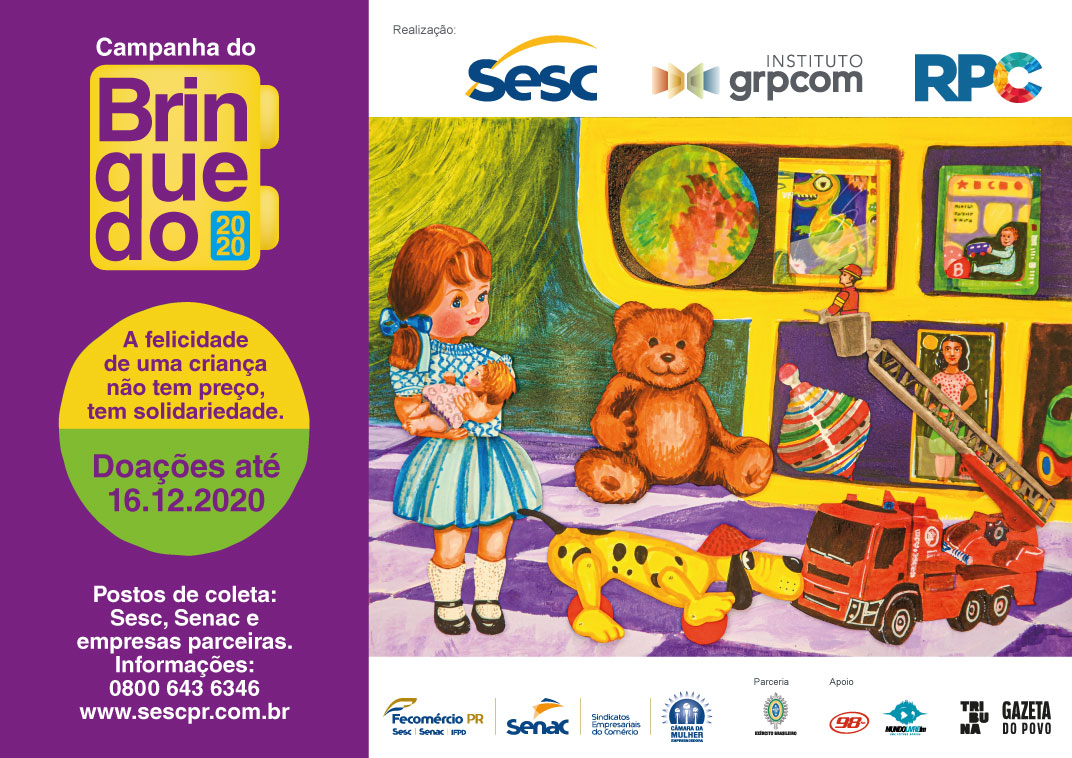 Mutirão Solidário do Sesc Rio Negro arrecada brinquedos neste sábado. Participe!