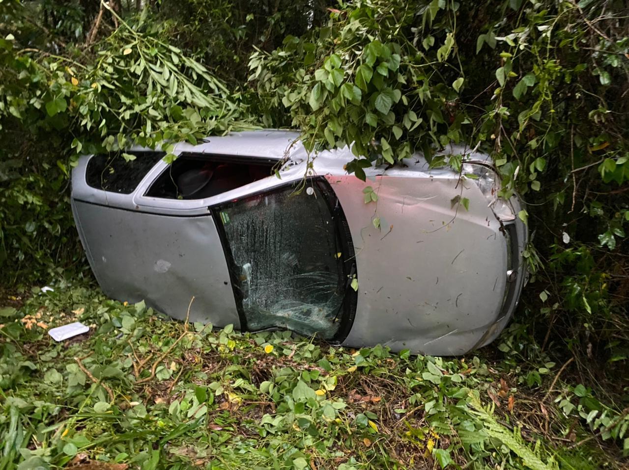 Acidente de transito nas proximidades do trevo de acesso à Canoinhas