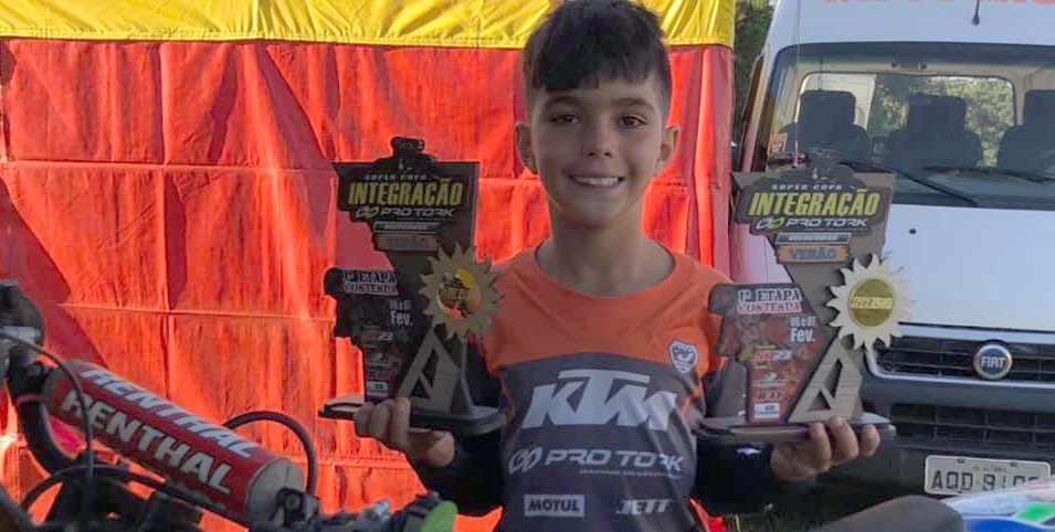 Piloto Pedrinho Alves é campeão Paranaense de Motocross -2020