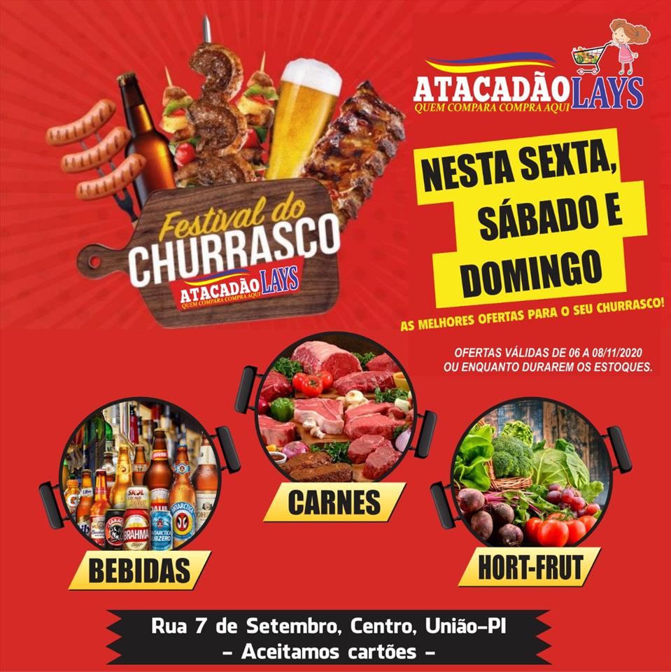 Confira as ofertas do Atacadão Lays neste final de semana (06 a 08/11).