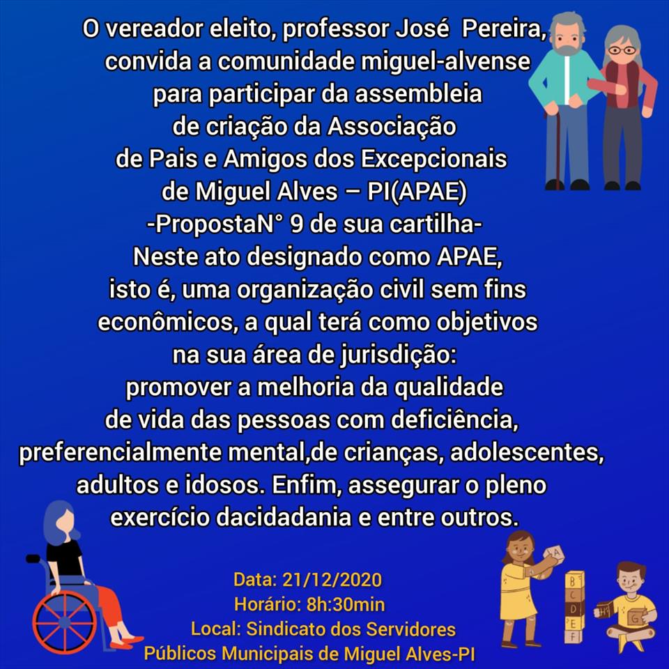 Ato marca a criação da APAE nesta segunda-feira (21), em Miguel Alves