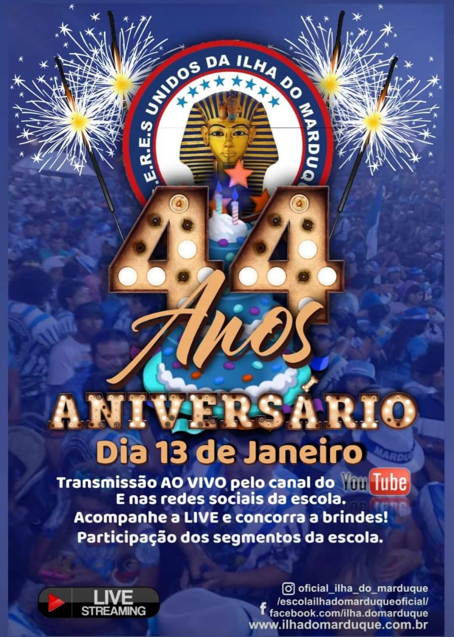 ILHA DO MARDUQUE COMEMORA ANIVERSÁRIO DE 44 ANOS COM LIVE NESTA QUARTA (13)