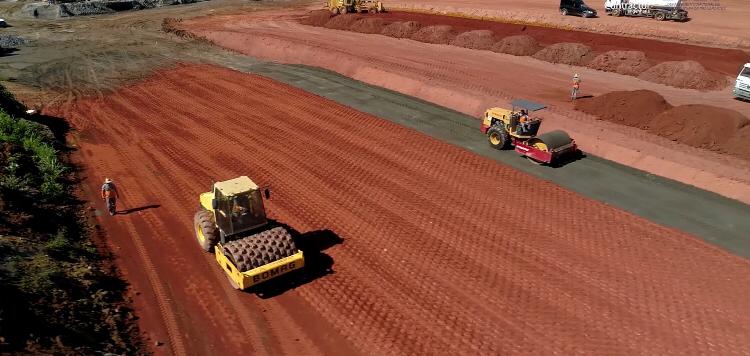 Andamento das obras de implantação da BR-447/ES