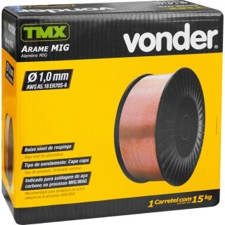 Arame MIG 1,0 mm, carretel com 15 kg, TMX VONDER