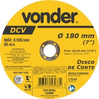 Disco de corte 180 - Vonder